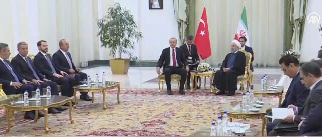 Son Dakika! Üçlü Suriye Zirvesi Öncesi Erdoğan-Ruhani Arasındaki Görüşme Başladı