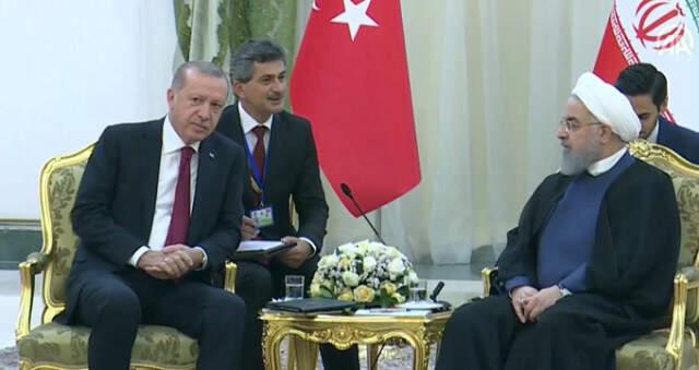 Son Dakika! Üçlü Suriye Zirvesi Öncesi Erdoğan-Ruhani Arasındaki Görüşme Başladı