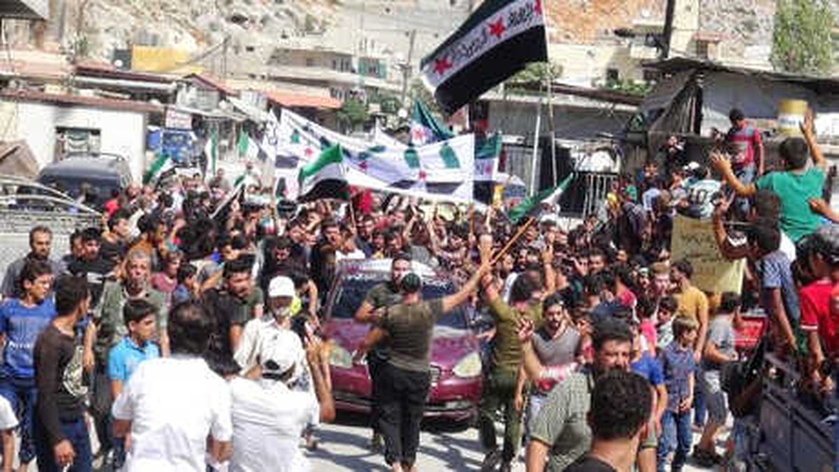 Suriye'de 'İdlib' Protestoları