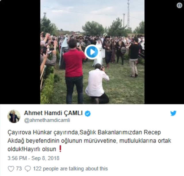Eski Sağlık Bakanı Recep Akdağ'ın oğlu, Kayı Boyu Düğünüyle Dünyaevine Girdi