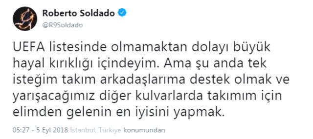Fenerbahçeli Roberto Soldodo: Bana Kulüp Bulun