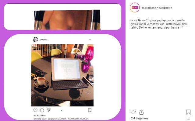 Erol Köse, Paylaştığı Fotoğrafta Çıplak Kadın Yansıması Olan Cem Yılmaz'ı Topa Tuttu