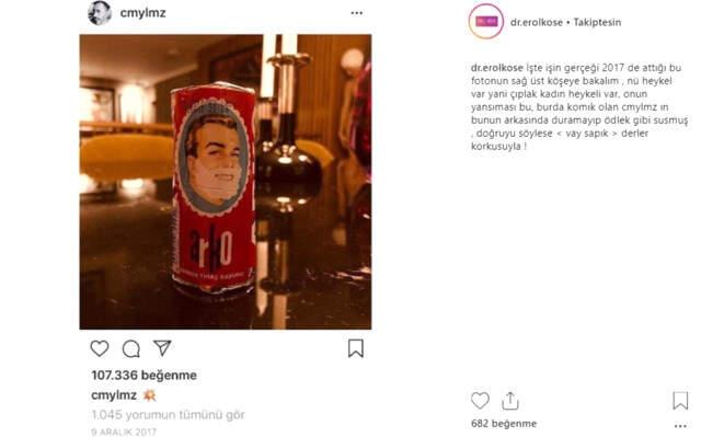 Erol Köse, Paylaştığı Fotoğrafta Çıplak Kadın Yansıması Olan Cem Yılmaz'ı Topa Tuttu