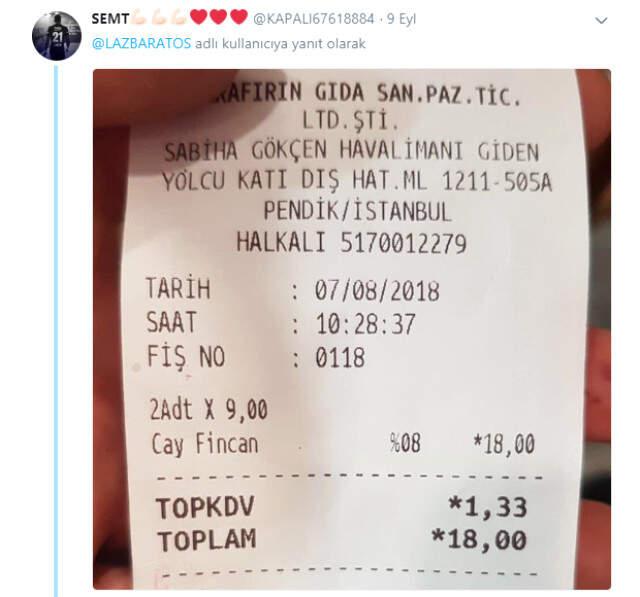 Havaalanından Aldığı 0,5'lik Suya 6 Lira Ödeyen Vatandaş Duruma Tepki Gösterdi