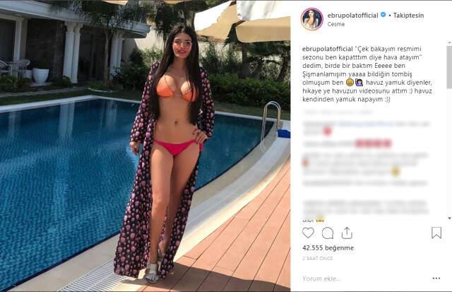 Ünlü Şarkıcı Ebru Polat, Yaz Mevsimine Bikinili Fotoğrafıyla Veda Etti