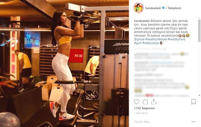 Hande Ataizi Fit Vücuduyla Göz Doldurdu