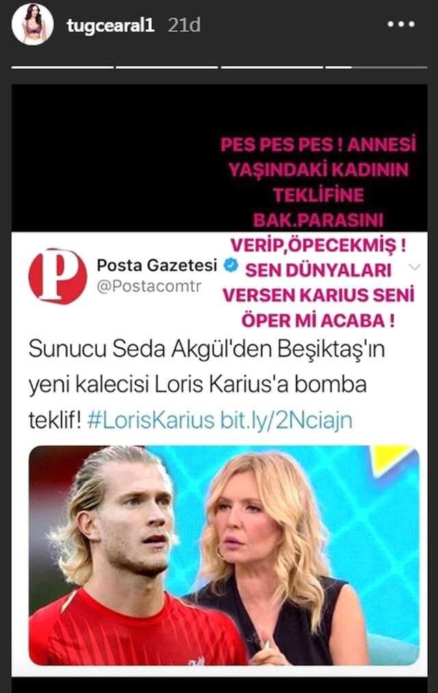 Manken Tuğçe Aral, 'Loris'i Para Karşılığında Öperim' Diyen Seda Akgül'e Tepki Gösterdi