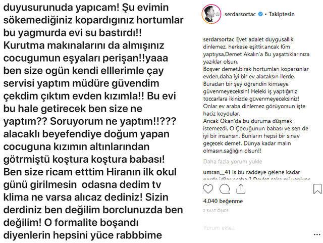 Serdar Ortaç, Okan Kurt'tan Boşandıktan Sonra Evine Su Basan Demet Akalın'a Destek Oldu