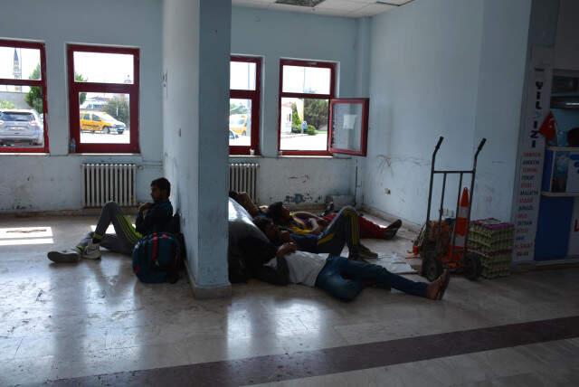 Sinop İstanbul Diye Sinop'a Bırakılan Kaçaklar, Otogarda Bekliyor
