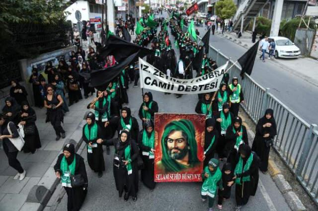İstanbul'da Düzenlenen Evrensel Aşura Matem Merasimindeki Görüntüler Dikkat Çekti