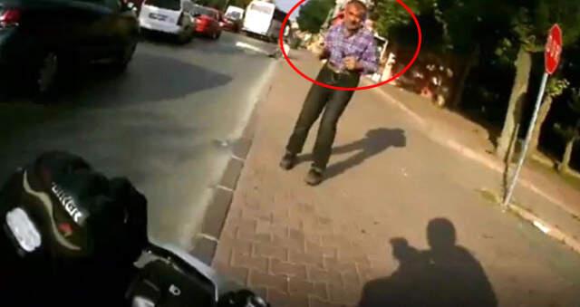 Kaldırıma Çıkan Motosiklet Sürücüsü, Yayaya Çarptı