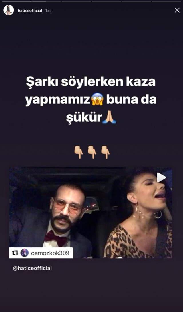 Şarkıcı Hatice, Direksiyon Başında Şarkı Söylerken Kazadan Kıl Payı Kurtuldu