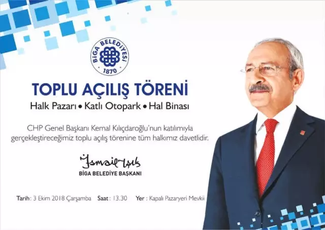 Kılıçdaroğlu Biga'da Açılış Yapacak