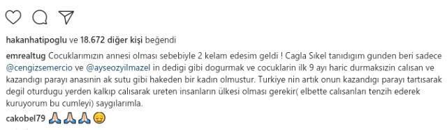 Emre Altuğ, Eski Eşi Çağla Şıkel'in Aylık Kazancını Eleştirenlere Tepki Gösterdi