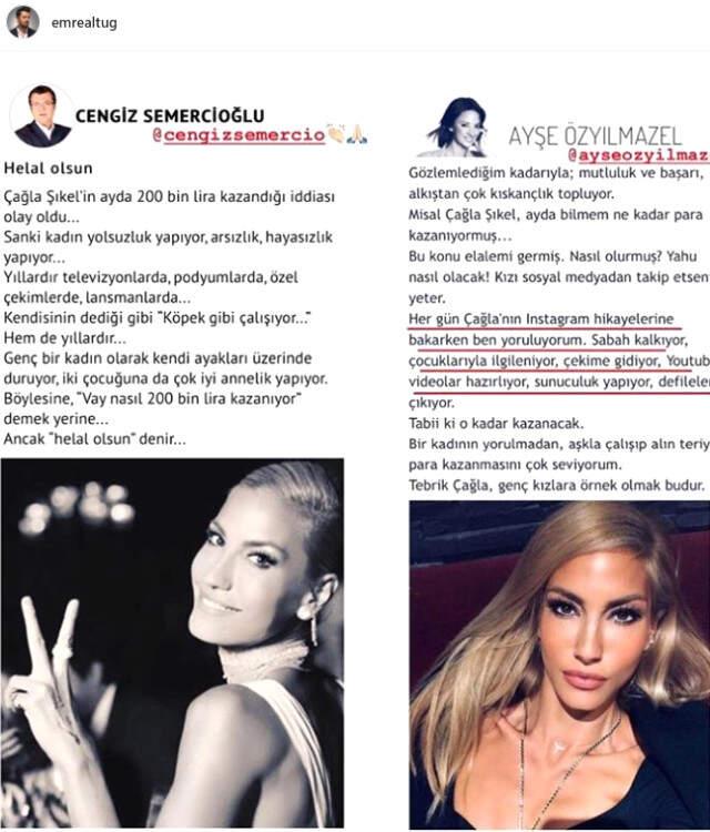 Emre Altuğ, Eski Eşi Çağla Şıkel'in Aylık Kazancını Eleştirenlere Tepki Gösterdi