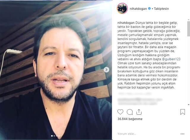 Nihat Doğan Sanatçılardan Özür Diledi: Bir Daha Magazin Programı Yapmayacağım