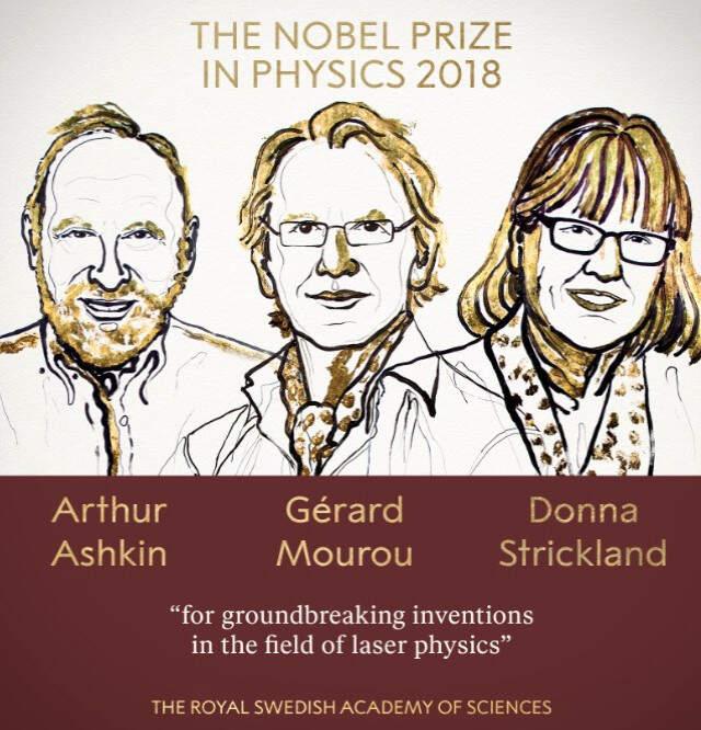 Nobel Fizik Ödülü'nün Sahipleri Arthur Ashkin, Gerard Mouru ve Donna Strickland Oldu