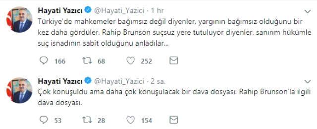 AK Parti'den Dikkat Çeken Rahip Brunson Açıklaması: Yargının Bağımsız Olduğunu Gördüler
