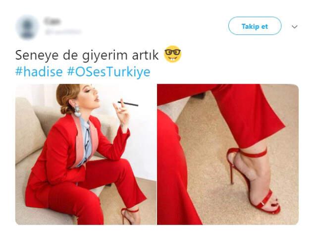 Hadise, Kırmızı Takım Elbisesiyle Meral Akşener'e Benzetildi