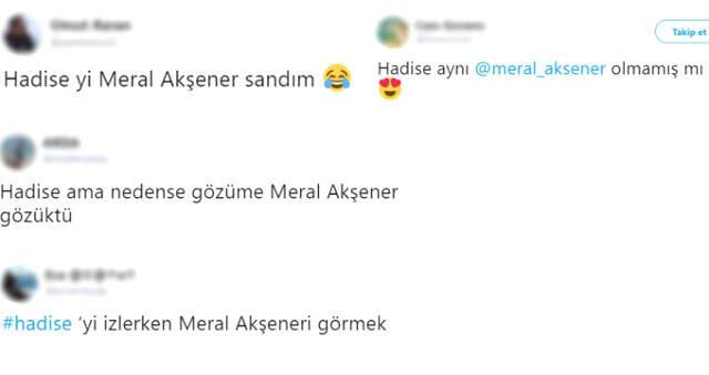 Hadise, Kırmızı Takım Elbisesiyle Meral Akşener'e Benzetildi