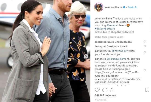 Düşes Meghan Markle'ın Serena Williams Tasarımı Ceket Giydi