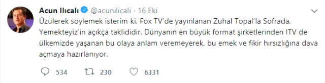 Zuhal Topal'ın Yapım Şirketinden, Acun Ilıcalı'nın Çalıntı Format İddialarına Yanıt Gecikmedi