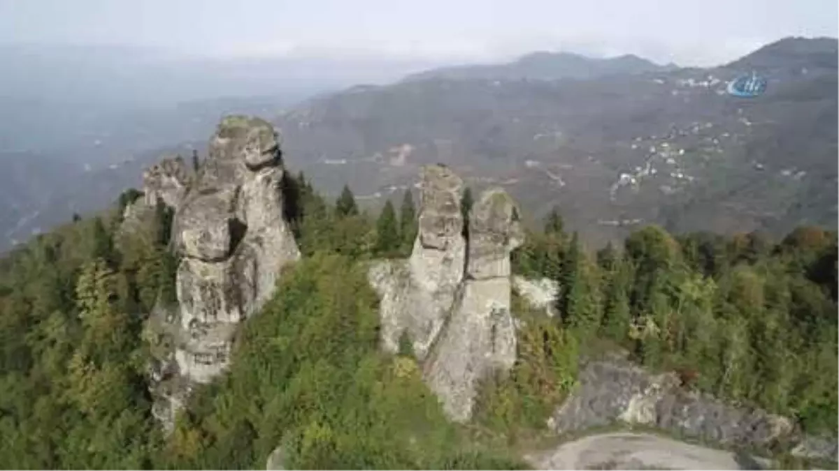 Karadeniz'in 'Peri Bacaları' Havadan Görüntülendi