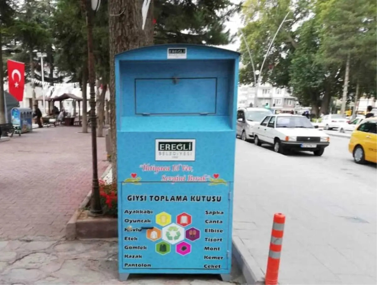 Ereğli'de Giysi Toplama Kutuları İlgi Görüyor