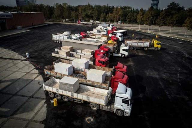Fuarda Sergilenecek Mermerler Yaklaşık Bin 300 Tırla Taşındı