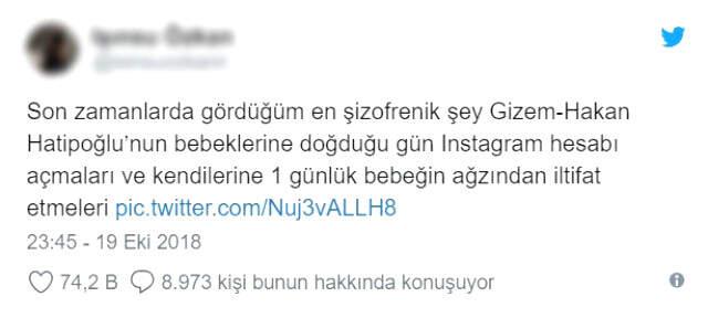 Hakan-Gizem Hatipoğlu Çiftinin 1 Günlük Bebeklerine Açtıkları Instagram Hesabı Tartışma Konusu Oldu