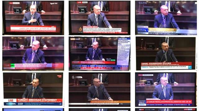 Dünya Televizyonları, Erdoğan'ın Kaşıkçı Açıklamasını Canlı Yayınladı