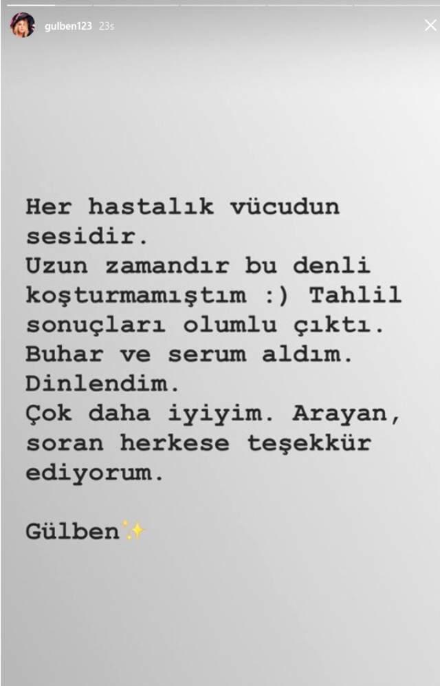 Gülben Ergen, Yoğun Tempodan Dolayı Hastanelik Oldu