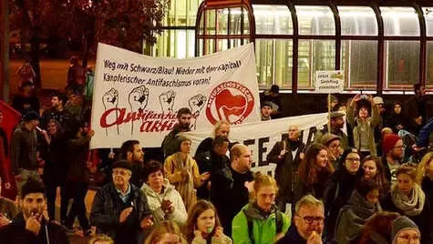 Avusturya'da Hükümet Karşıtı Gösteri