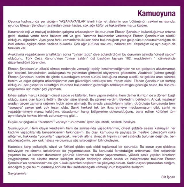 Elit İşcan'ı Taciz Ettiği İddia Edilen Efecan Şenolsun Kimdir?