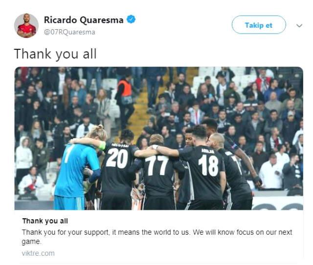 Genk Maçında Beşiktaşlı Taraftarlarla Tartışan Ricardo Quaresma'dan Yeni Açıklama Geldi