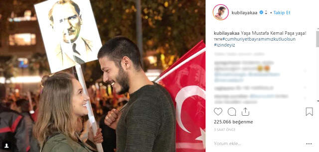 Ünlü Oyuncu Kubilay Aka'dan Beğeni Yağmuruna Tutulan 29 Ekim Paylaşımı!