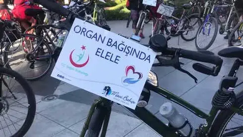 İzmir'de Organ Bağışına Bisikletli Destek İzmir'de Organ Bağışına Bisikletli Destek