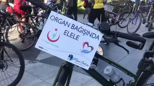 İzmir'de Organ Bağışına Bisikletli Destek İzmir'de Organ Bağışına Bisikletli Destek
