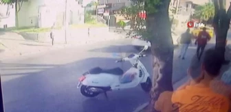 Etiler'de Feci Kaza...motosikletli Kuryenin Aniden Dönüş Yapan Taksiye Çarpıp Takla Attığı Anlar...