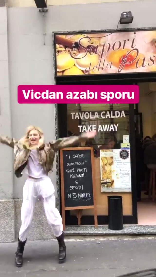Aleyna Tilki Pijamasıyla İtalya Sokaklarını Birbirine Kattı