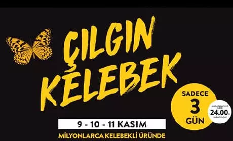 Boyner'in 'Çılgın Kelebek' İndirimi Başlıyor