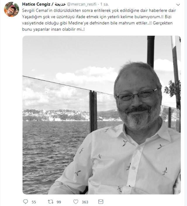 Kaşıkçı'nın Nişanlısı, 'Kaşıkçı'nın Öldürüldükten Sonra Eritilerek Yok Edildiği' İddialarıyla İlgili Paylaşım Yaptı