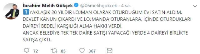 Melih Gökçek, Başkanlık Konutunu Nasıl Aldığını İzah Etti