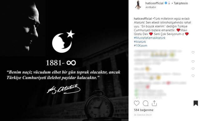 Ünlü İsimler Paylaşımlarıyla Atatürk'ü Andı