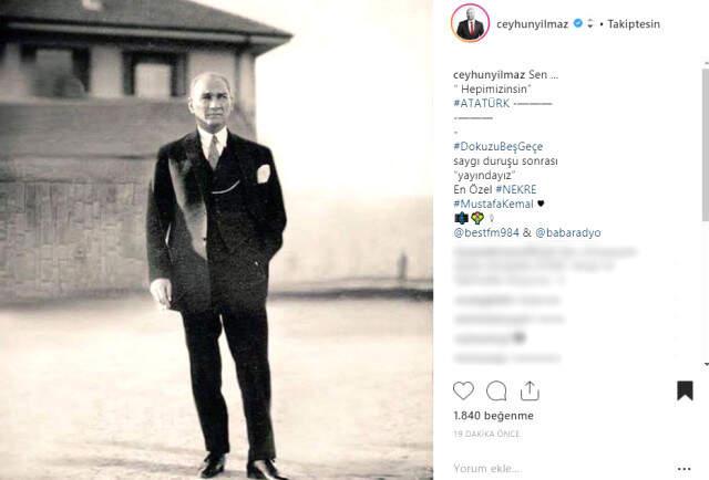 Ünlü İsimler Paylaşımlarıyla Atatürk'ü Andı