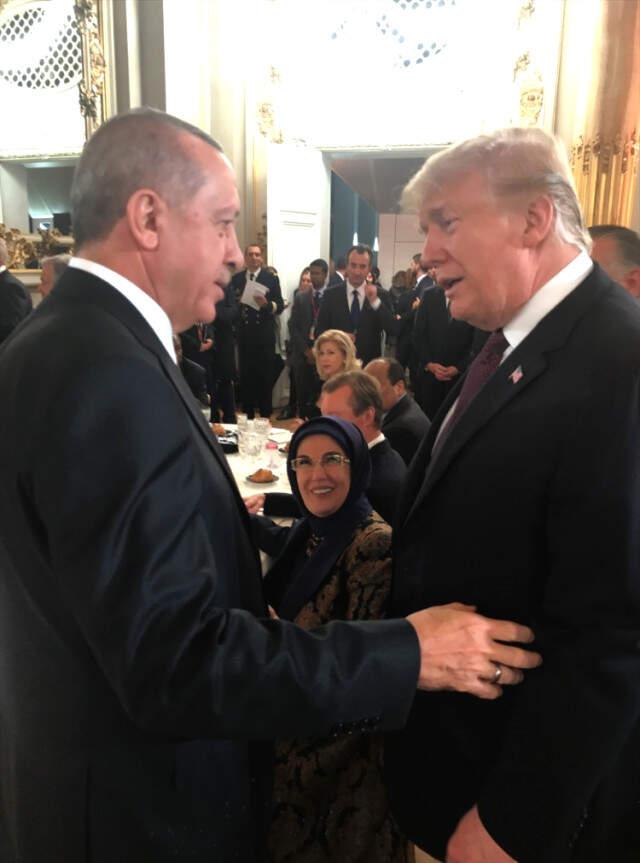 Son Dakika! Cumhurbaşkanı Erdoğan, Paris'te ABD Başkanı Trump ile Görüştü image