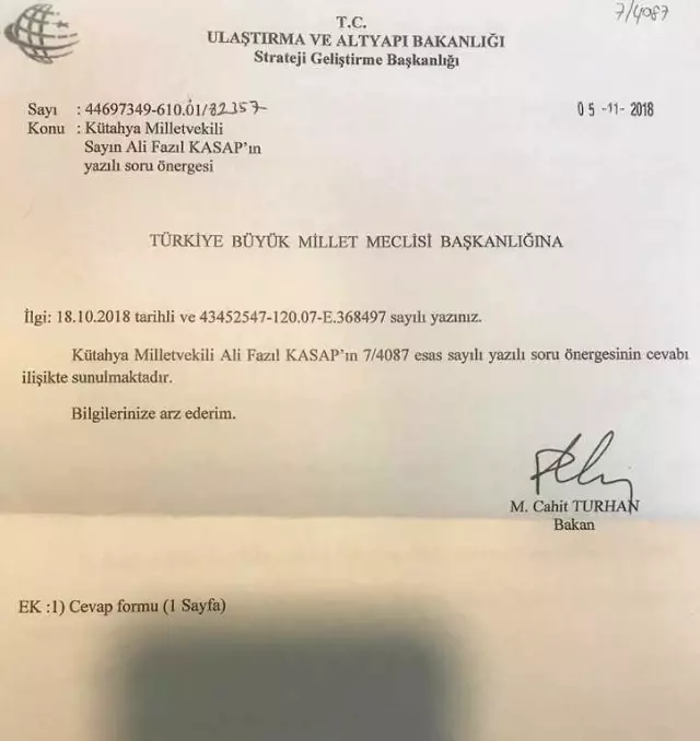 Bakan Turhan'ın Yht Cevabı Bakan Turhan'ın Yht Cevabı