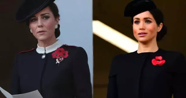 Kate Middleton ve Meghan Markle Anma Törenini Ayrı Balkonlardan İzledi Kate Middleton ve Meghan Markle Anma Törenini Ayrı Balkonlardan İzledi