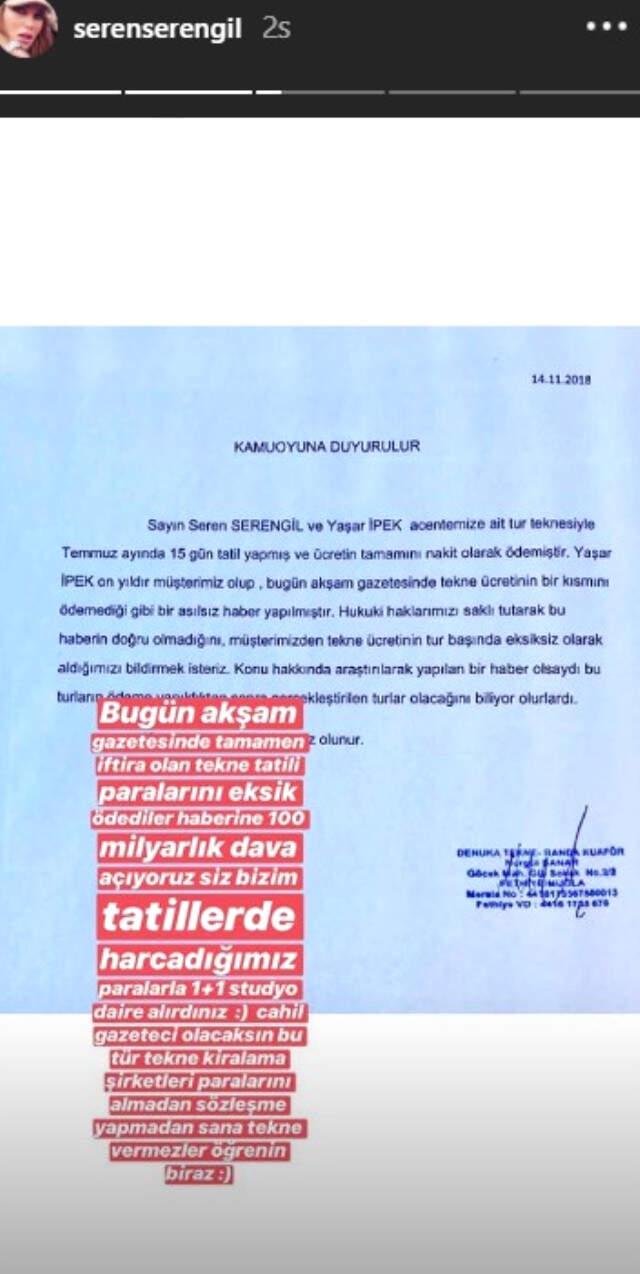 Seren Serengil Hakkında Yalan Haber Yapanlara Tazminat Davası Açtı