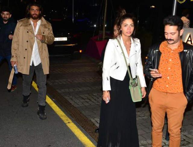 Erkenci Kuş Dizisinin Başrol Oyuncuları Demet Özdemir ve Can Yaman Gece Hayatında Görüntülendi